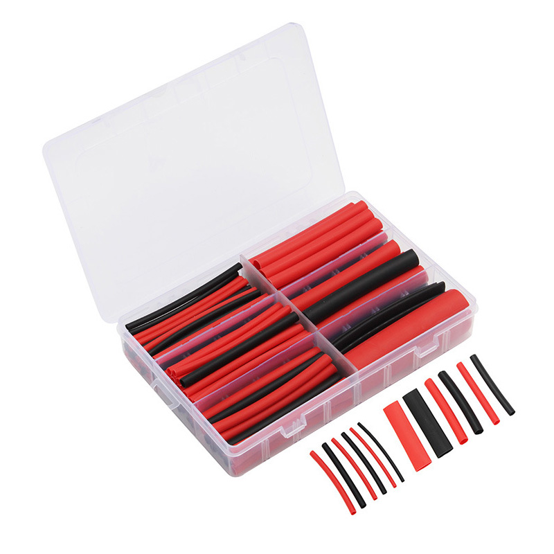Sleeved Cable Kit - 130/270ชิ้น3:1คู่กาวความร้อนชุดท่อหด, 6ขนาด (DIA):1/16 