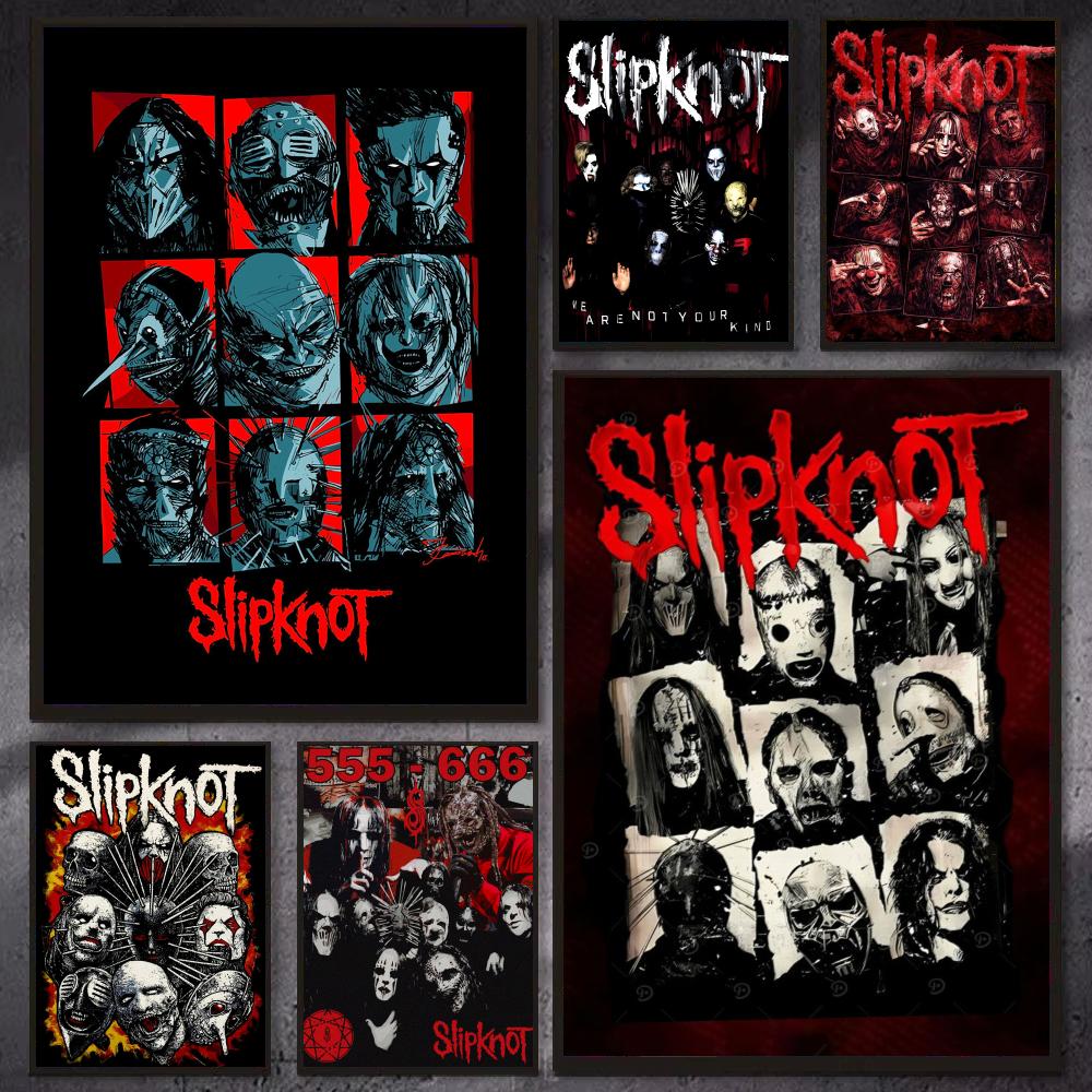 Gaming Accessories Wall - โปสเตอร์วงดนตรี S-Slipknot โปสเตอร์แนวร็อค โปสเตอร์สไตล์โมเดิร์น ของตกแต่งระดับพรีเมียมสำหรับห้องนอนและห้องเล่นเกม