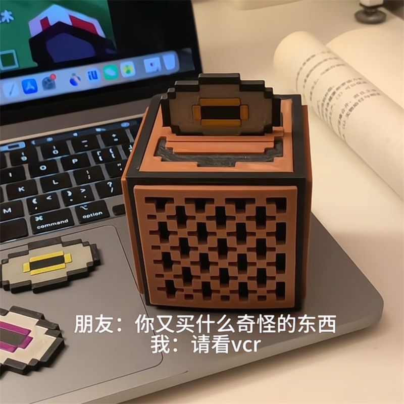 Gaming Accessories Toys - กล่องดนตรีเรดสโตน จู๊คบ็อกซ์ พิกเซล บล็อก โมเดล ของเล่นตั้งโต๊ะ