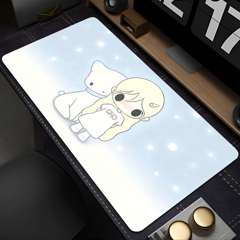 Gaming Accessories Kawaii - แผ่นรองเมาส์น่ารัก แผ่นรองโต๊ะ อุปกรณ์เสริมสำหรับเกม E-sports แผ่นรองเมาส์คอมพิวเตอร์ แผ่นรองคีย์บอร์ด
