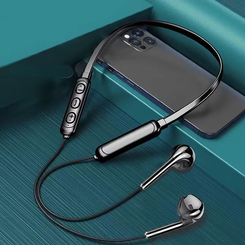 Gaming Accessories Phone - ชุดหูฟังบลูทูธแบบแขวนคอไมโครโฟน HD สำหรับไอโฟน เสี่ยวมี่ หัวเว่ยโทรศัพท์ลดเสียงรบกวนเสียงกีฬาฟิตเนสอุปกรณ์เสริมเสียง