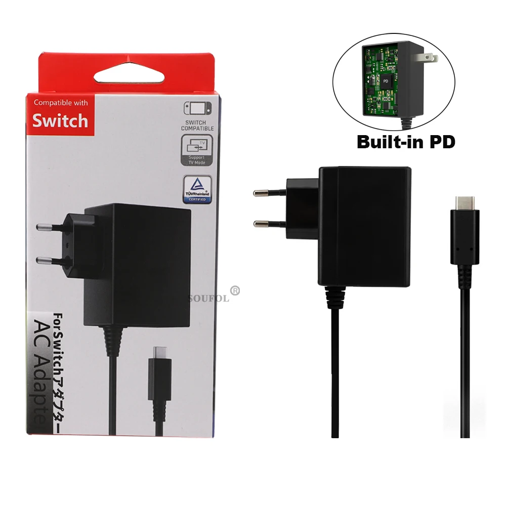 Gaming Accessories Ps5 - อะแดปเตอร์ชาร์จไฟ AC สําหรับ NS Switch &