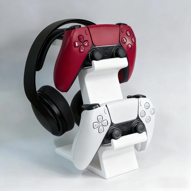 Gaming Accessories Setup - ● ขาตั้งคอนโทรลเลอร์ 3-in-1 สำหรับโต๊ะทำงาน พร้อมที่วางหูฟัง อุปกรณ์จัดระเบียบสำหรับเกม