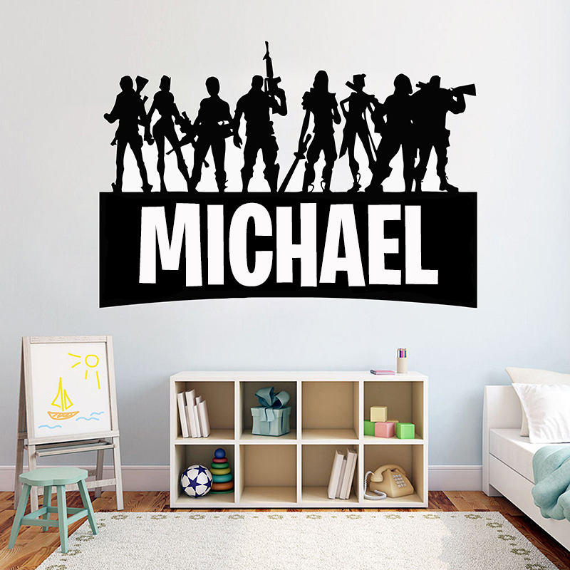 Gaming Accessories Wall - เกม Gamer ชื่อส่วนบุคคลตกแต่งผนังรูปลอกวิดีโอเกมสติ๊กเกอร์ติดผนังที่กำหนดเองสำหรับห้องนอนเด็กไวนิลตกแต่งภาพจิตรกรรมฝาผนัง G922