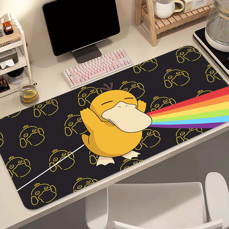 Gaming Accessories Setup - แผ่นรองเมาส์ยางธรรมชาติโปเกมอน ไซดั๊กโน้ตบุ๊คเกมส์แผ่นรองเมาส์พิมพ์ HD แผ่นรองคีย์บอร์ด XXL แผ่นรองเมาส์แผ่นรองเม้าส์แผ่นรองโต๊ะสำหรับเล่นเกม