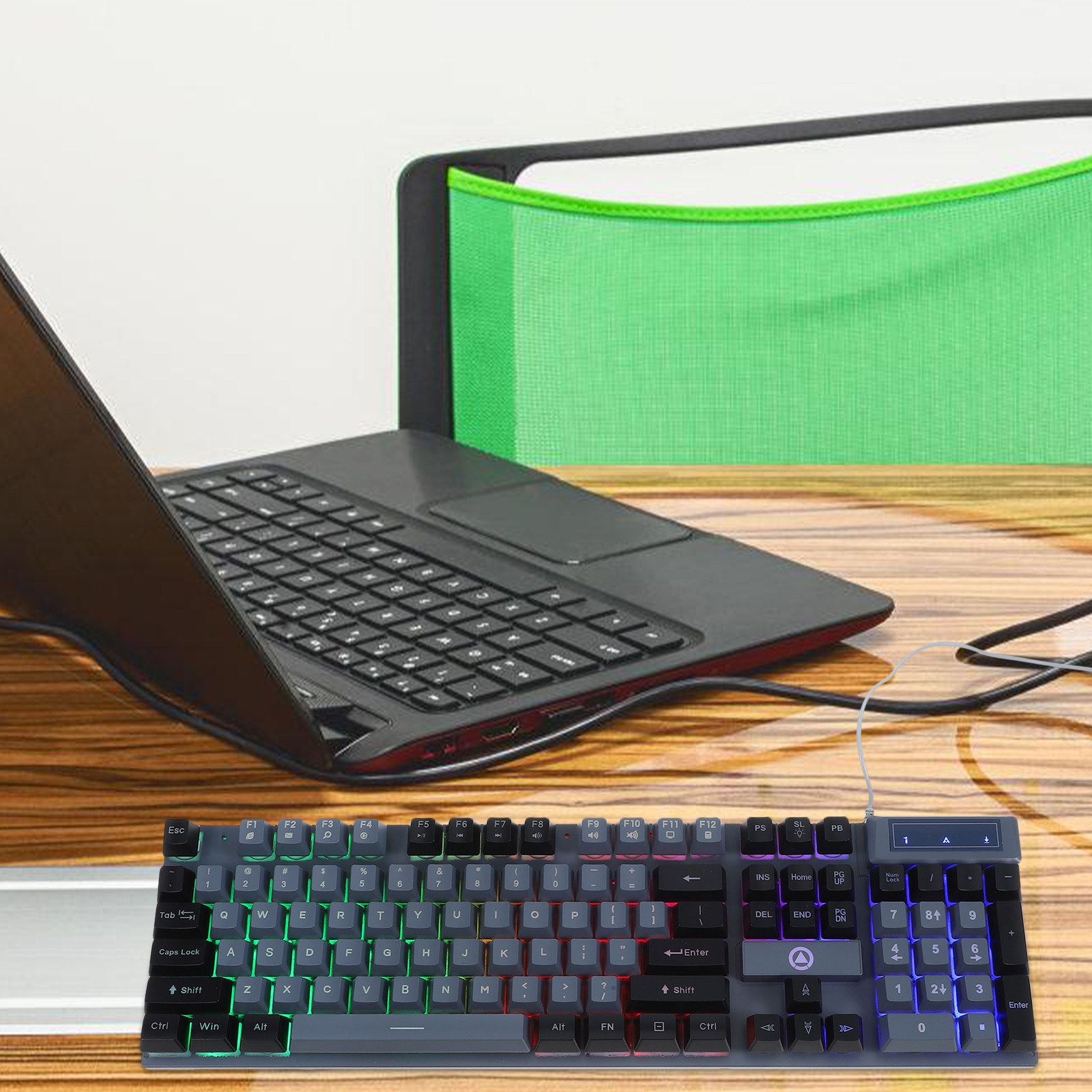 Gaming Hardware And Accessories - คีย์บอร์ดเกมมิ่ง RGB 104 ปุ่มคีย์บอร์ดแบบกลไกขนาดเต็มยูเอสบีแบ็คไลท์อุปกรณ์เสริมสำหรับเล่นเกมพีซีคอมพิวเตอร์เกมฮาร์ดแวร์