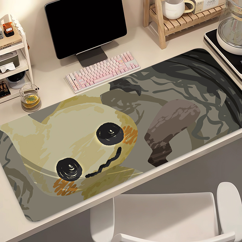 Gaming Accessories Kawaii - อะนิเมะแผ่นรองเม้าส์โปเกมอน มิมิคยู 90x40 ซม.แท็บเล็ต Varmilo คีย์บอร์ดแพดพรม