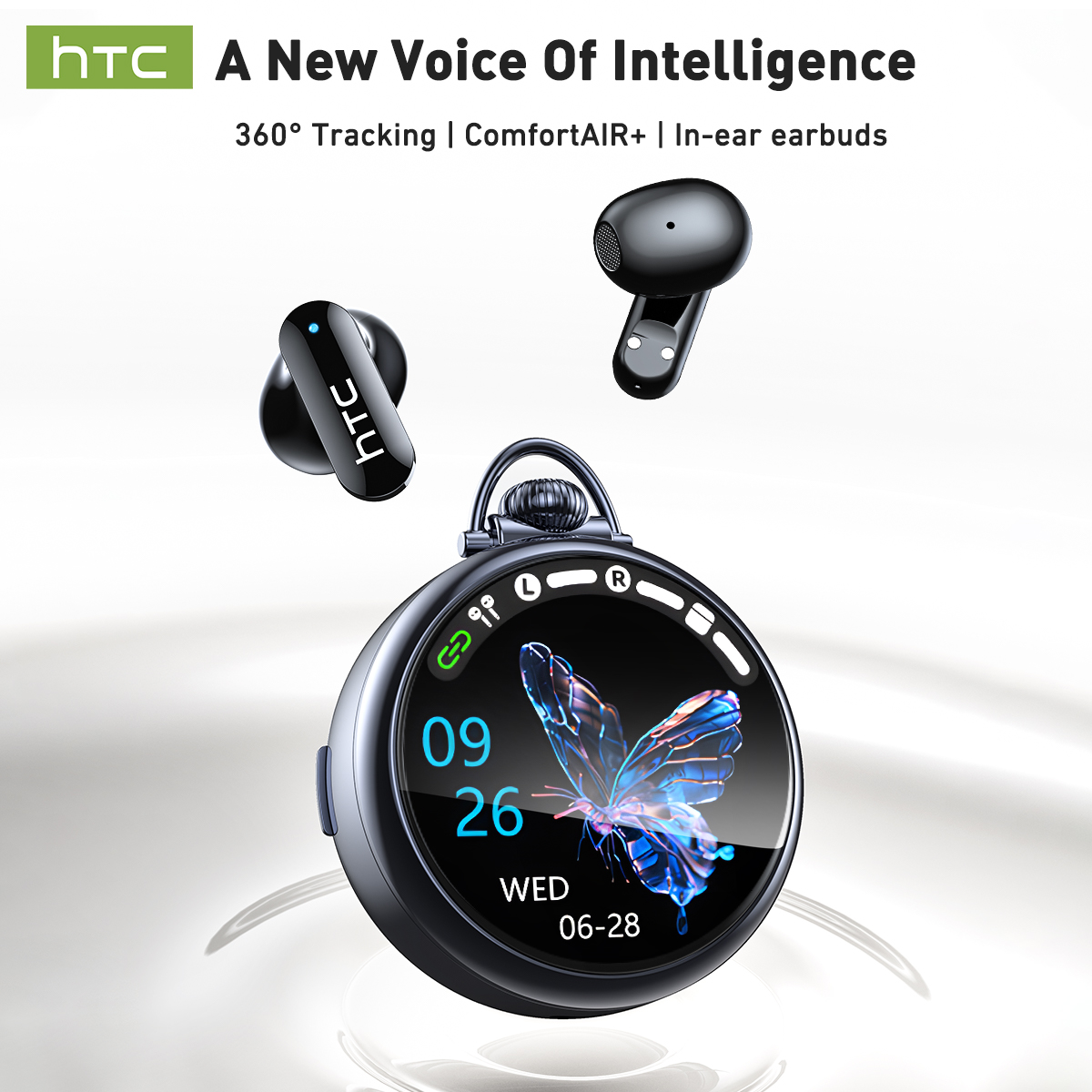 Gaming Accessories Monitor - HTC NE71 หูฟังไร้สายทรูไวร์เลสบลูทูธ 6.0 ANC ตัดเสียงรบกวน