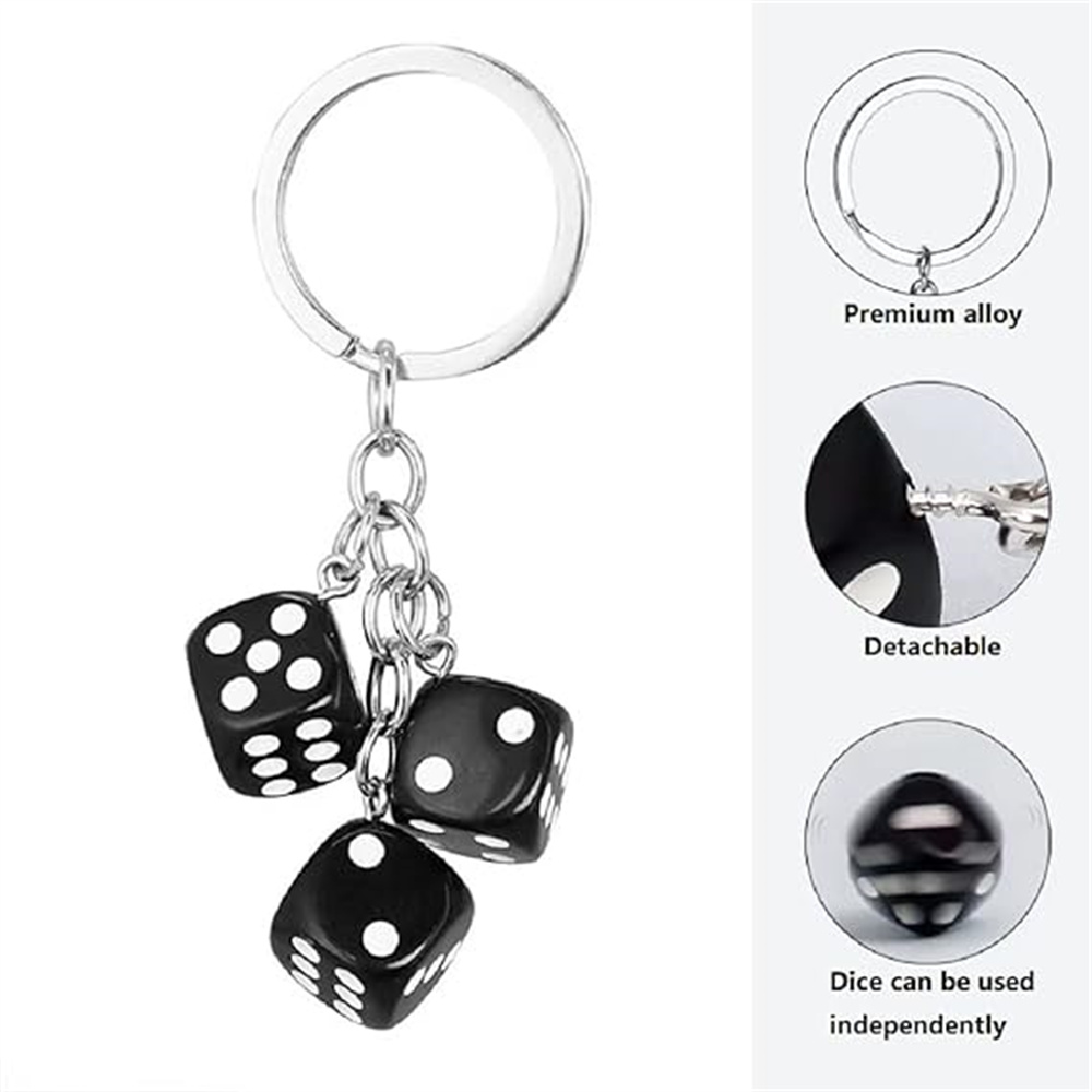 พวงกุญแจลูกเต๋า3D น่ารักสำหรับ - Gaming Accessories Gifts For Men บทวิจารณ์และราคา