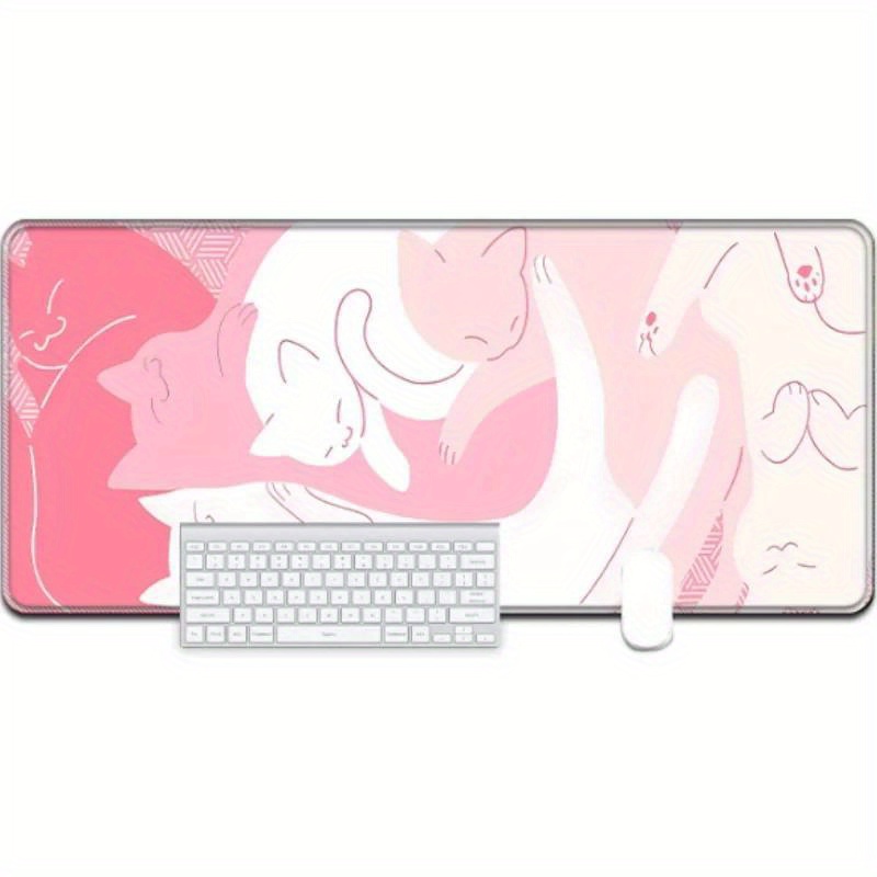 Kawaii Pink Cat แผ่นรองเมาส์ขน - Gaming Accessories Very บทวิจารณ์และราคา