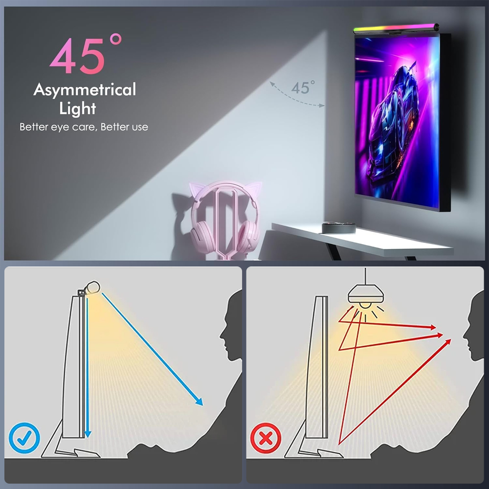 โคมไฟแขวนหน้าจอ ไฟ LED สำหรับจ - Gaming Accessories Wall บทวิจารณ์และราคา