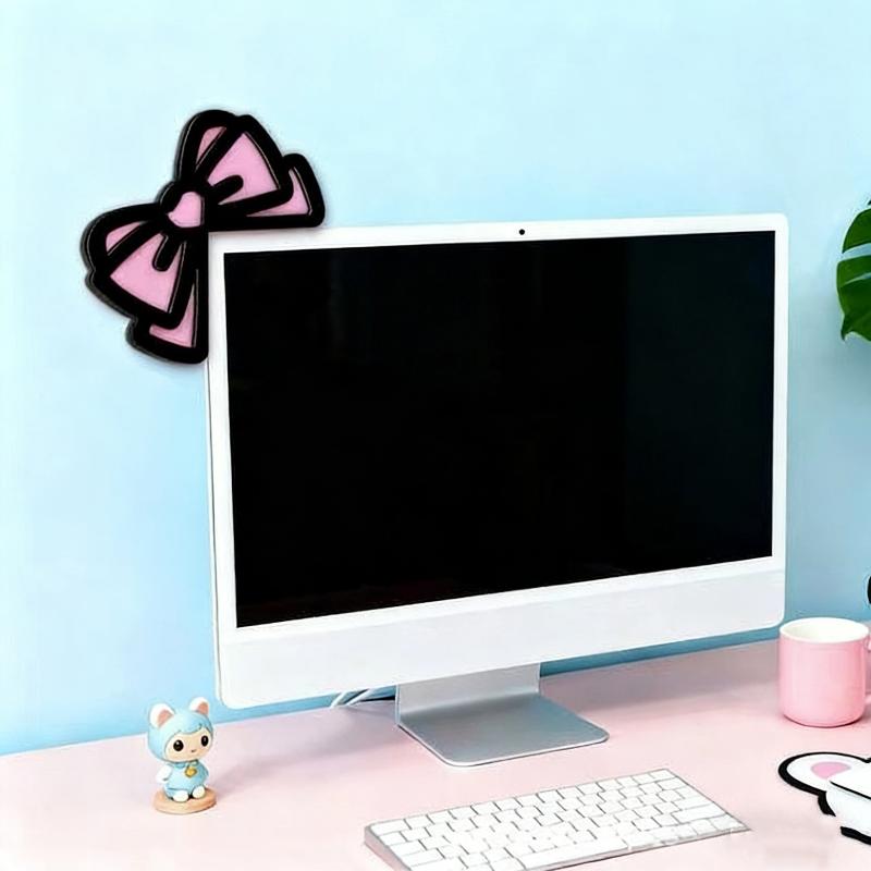 โบว์ไม้ตกแต่งหน้าจอ 1/2 ชิ้น น - Gaming Accessories Monitor บทวิจารณ์และราคา