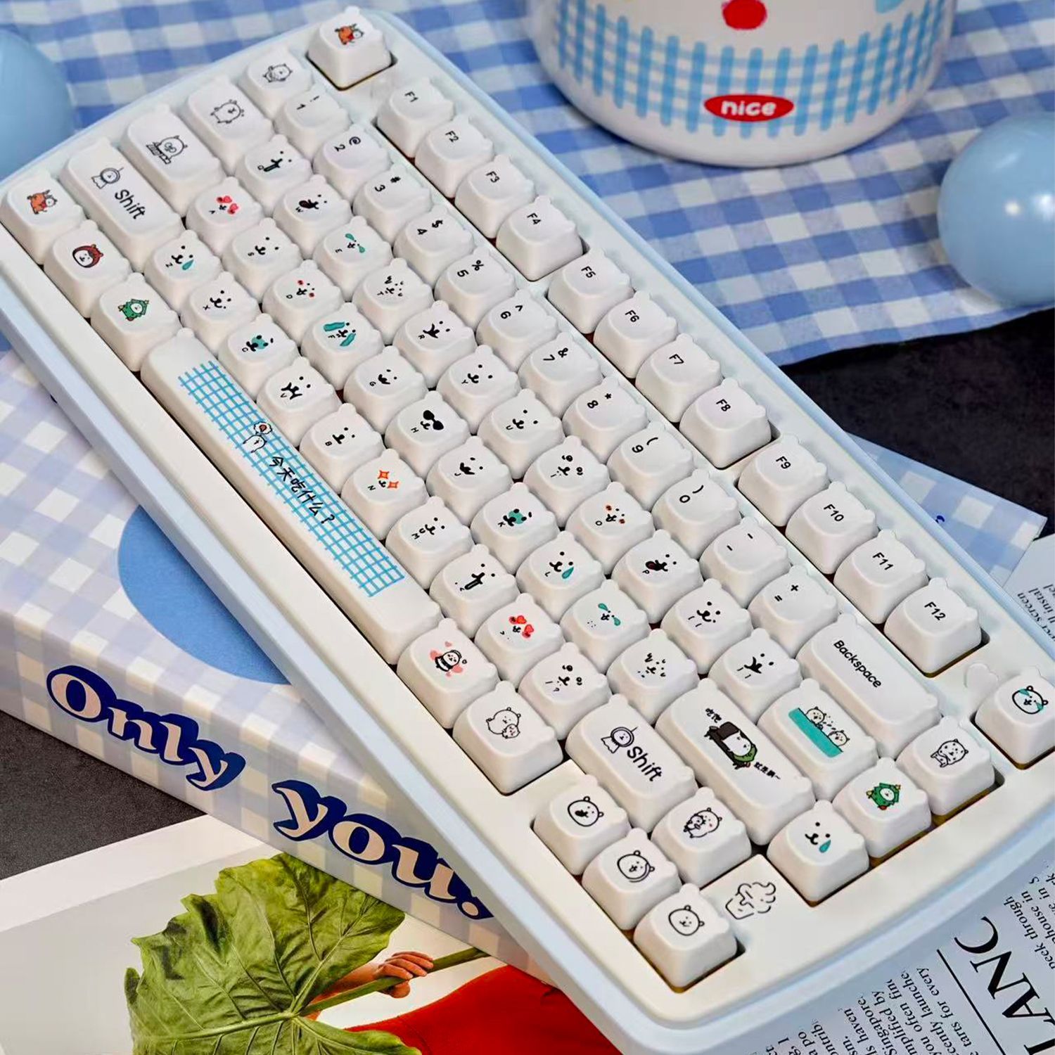 คีย์แคปการ์ตูนหมีน่ารักแบบ PBT - Gaming Accessories Kawaii บทวิจารณ์และราคา