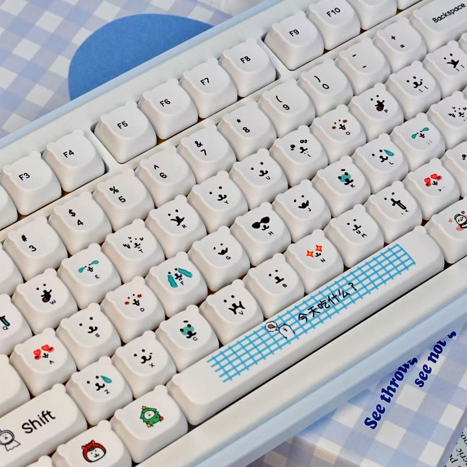 คีย์แคปการ์ตูนหมีน่ารักแบบ PBT - Gaming Accessories Kawaii บทวิจารณ์และราคา