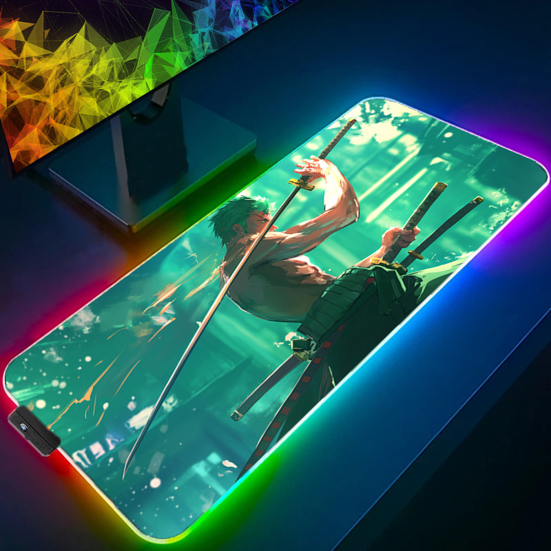 ONE PIECE Zoro Mouse Pad RGB อ - Gaming Accessories Gamer บทวิจารณ์และราคา