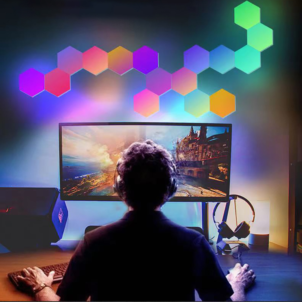 ไฟ LED ผนังหกเหลี่ยมแบบสัมผัส  - Gaming Accessories Wall บทวิจารณ์และราคา