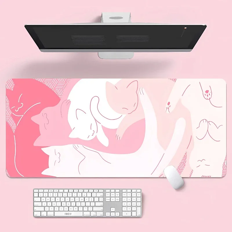 แผ่นรองเมาส์ขนาดใหญ่ลายแมวสีชม - Gaming Accessories Very บทวิจารณ์และราคา