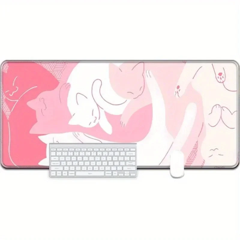 แผ่นรองเมาส์ขนาดใหญ่ลายแมวสีชม - Gaming Accessories Very บทวิจารณ์และราคา