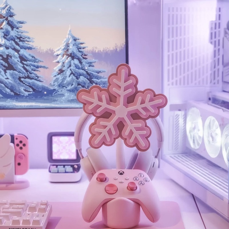 ขาตั้งหูฟังรูปเกล็ดหิมะ พิมพ์  - Gaming Accessories To 3D Print บทวิจารณ์และราคา