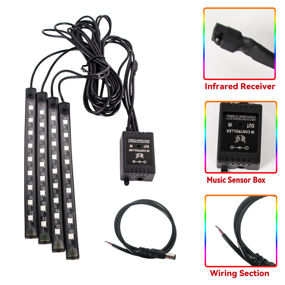LED รถจักรยานยนต์รถบรรยากาศเท้ - Rgb Hub Sync บทวิจารณ์และราคา