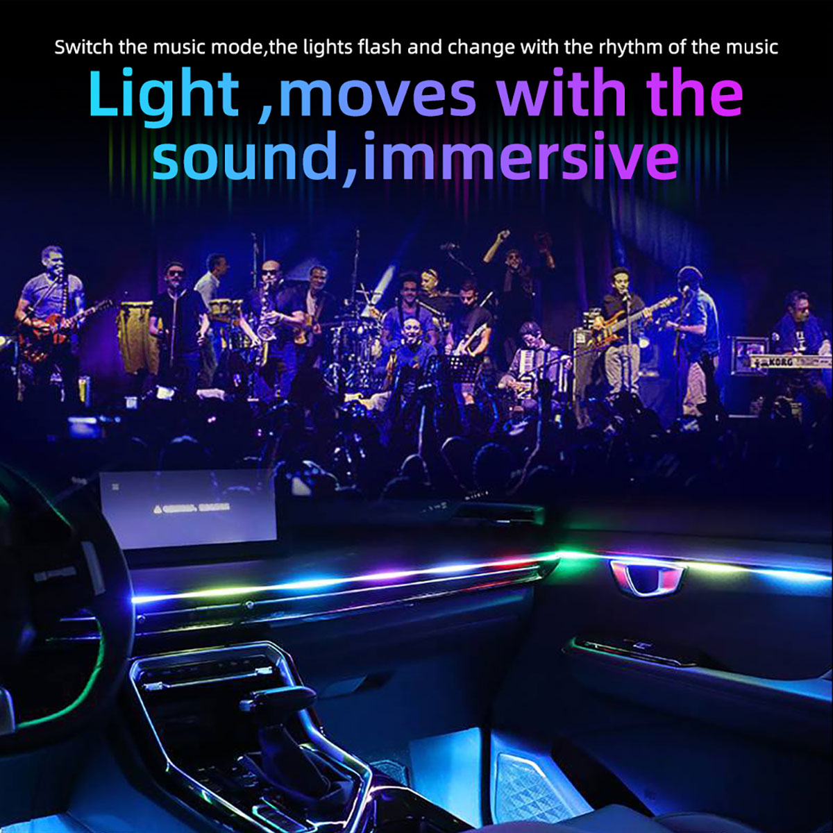 6/10 ใน 1 รถ LED Ambient ไฟ RG - Rgb Hub Sync บทวิจารณ์และราคา
