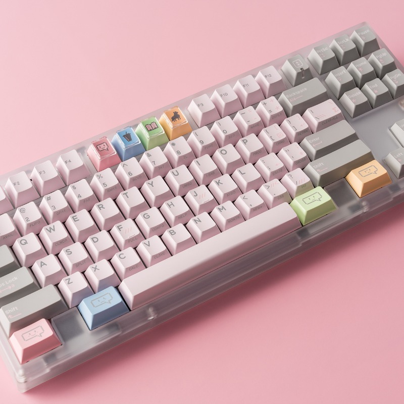 ชุดคีย์แคปธีมวินเทจสีชมพูอ่อนแ - Vintage Gaming Accessories บทวิจารณ์และราคา