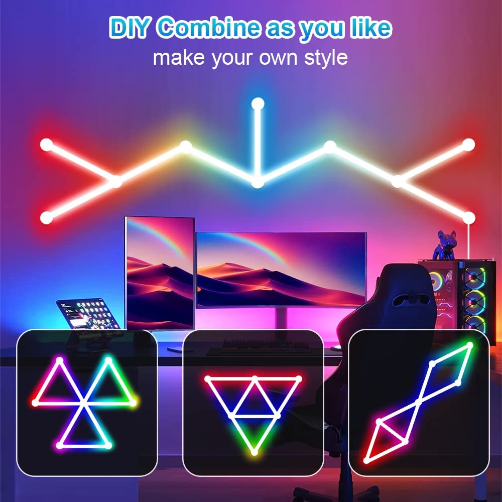 LED สมาร์ทโคมไฟติดผนัง RGBIC L - Gaming Accessories Wall บทวิจารณ์และราคา