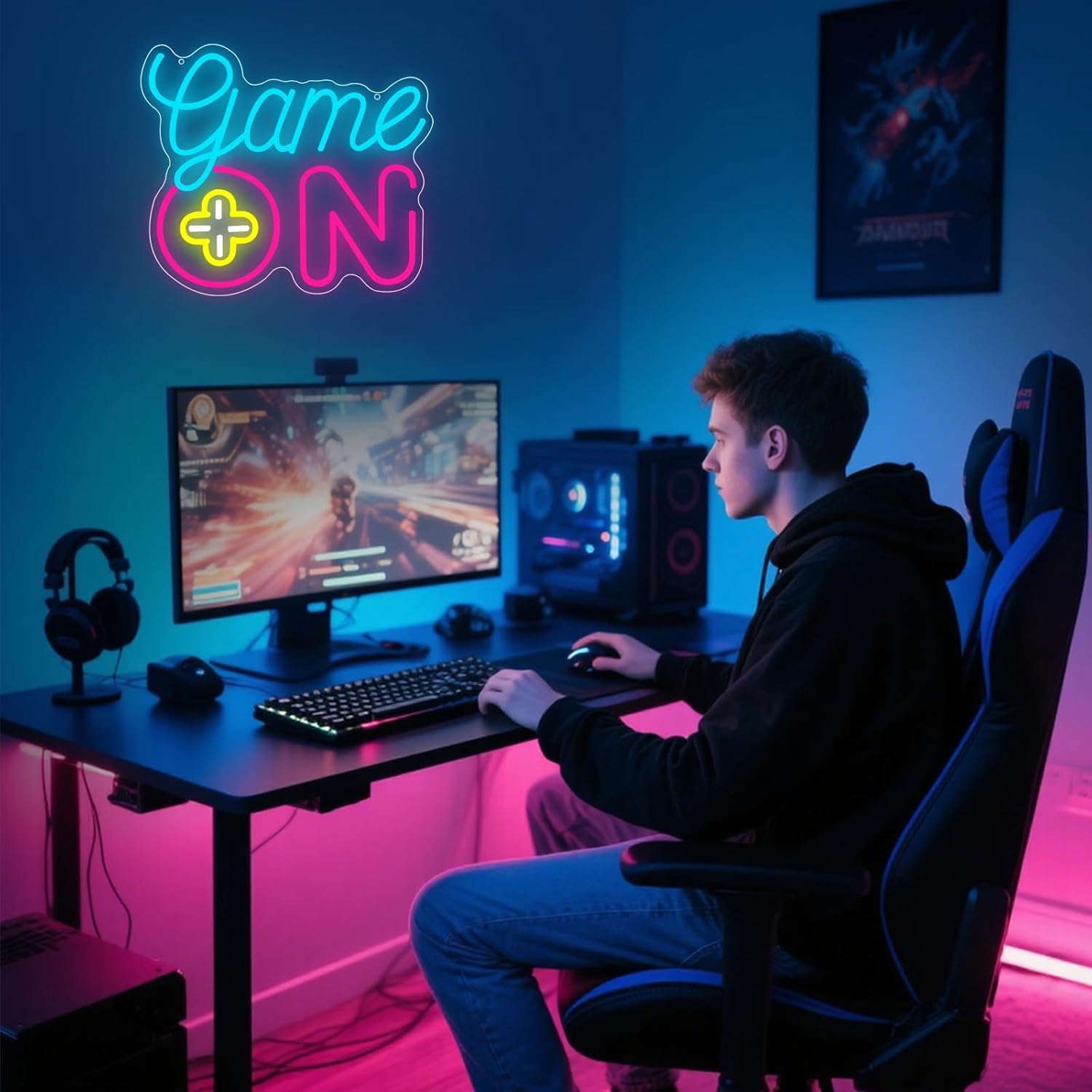 ป้ายไฟนีออนเกมมิ่ง LED ป้ายไฟน - Gaming Accessories For Kids Room บทวิจารณ์และราคา