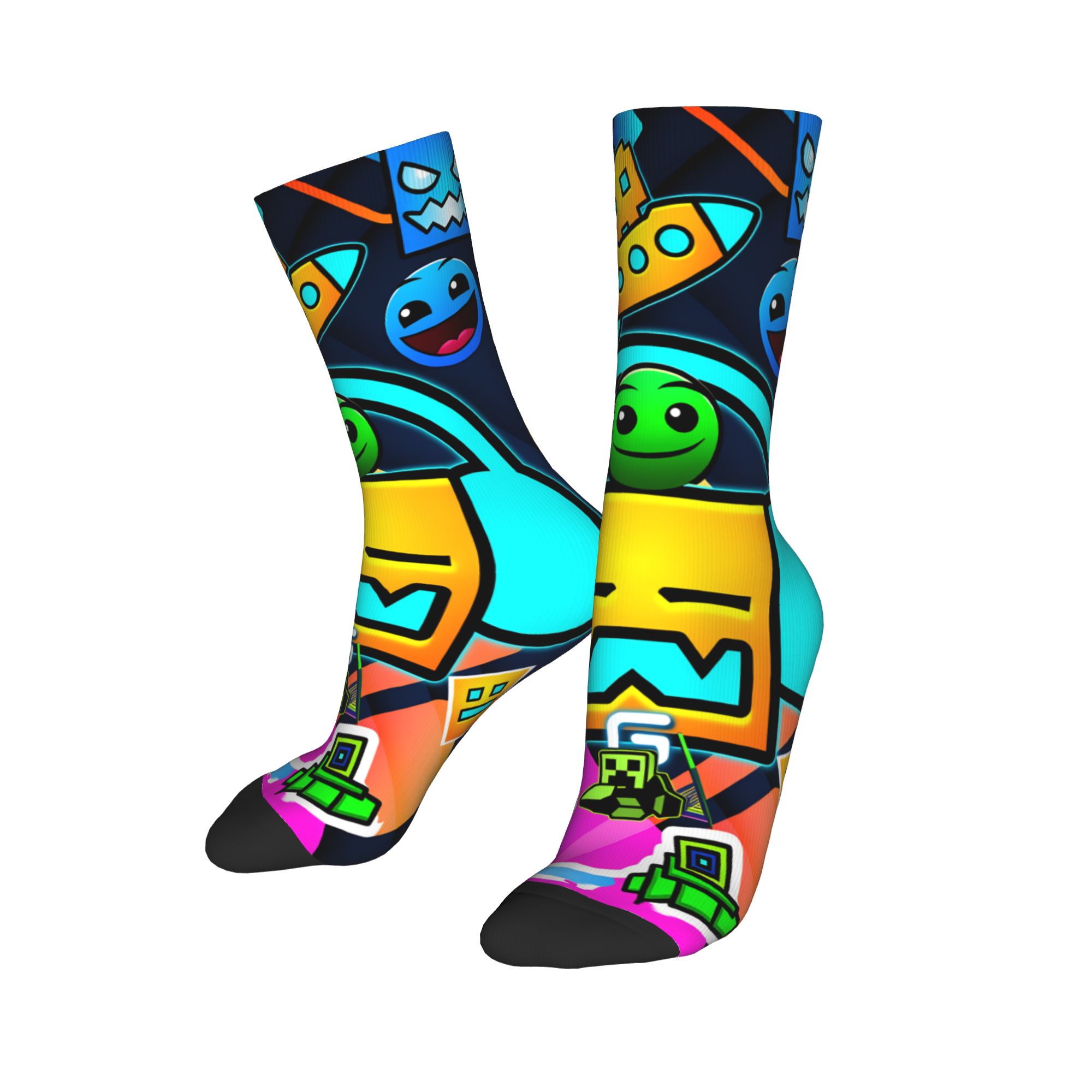 ถุงเท้าลายกราฟิก Geometric Gam - Vintage Gaming Accessories บทวิจารณ์และราคา