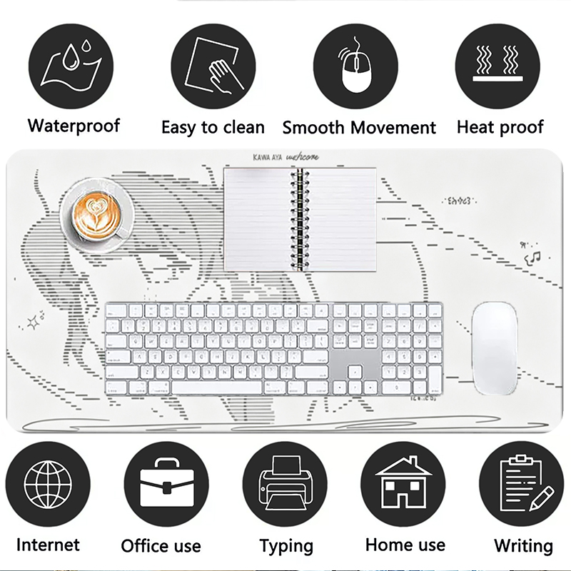 แผ่นรองเมาส์หนังลายการ์ตูนอนิเ - Gaming Accessories Setup บทวิจารณ์และราคา